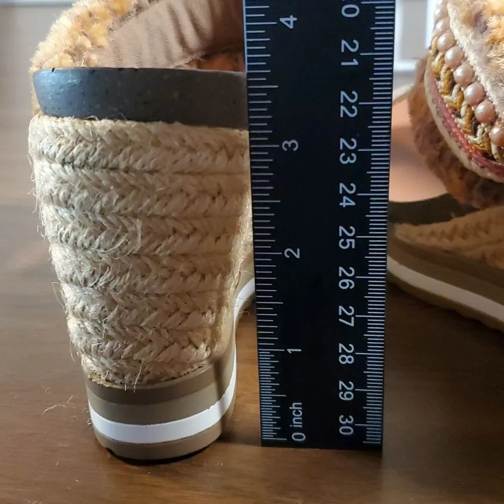 Patrizia‎ by Spring Step Kowaru Tassel Espadrille Wedge Sandals Shoes 37